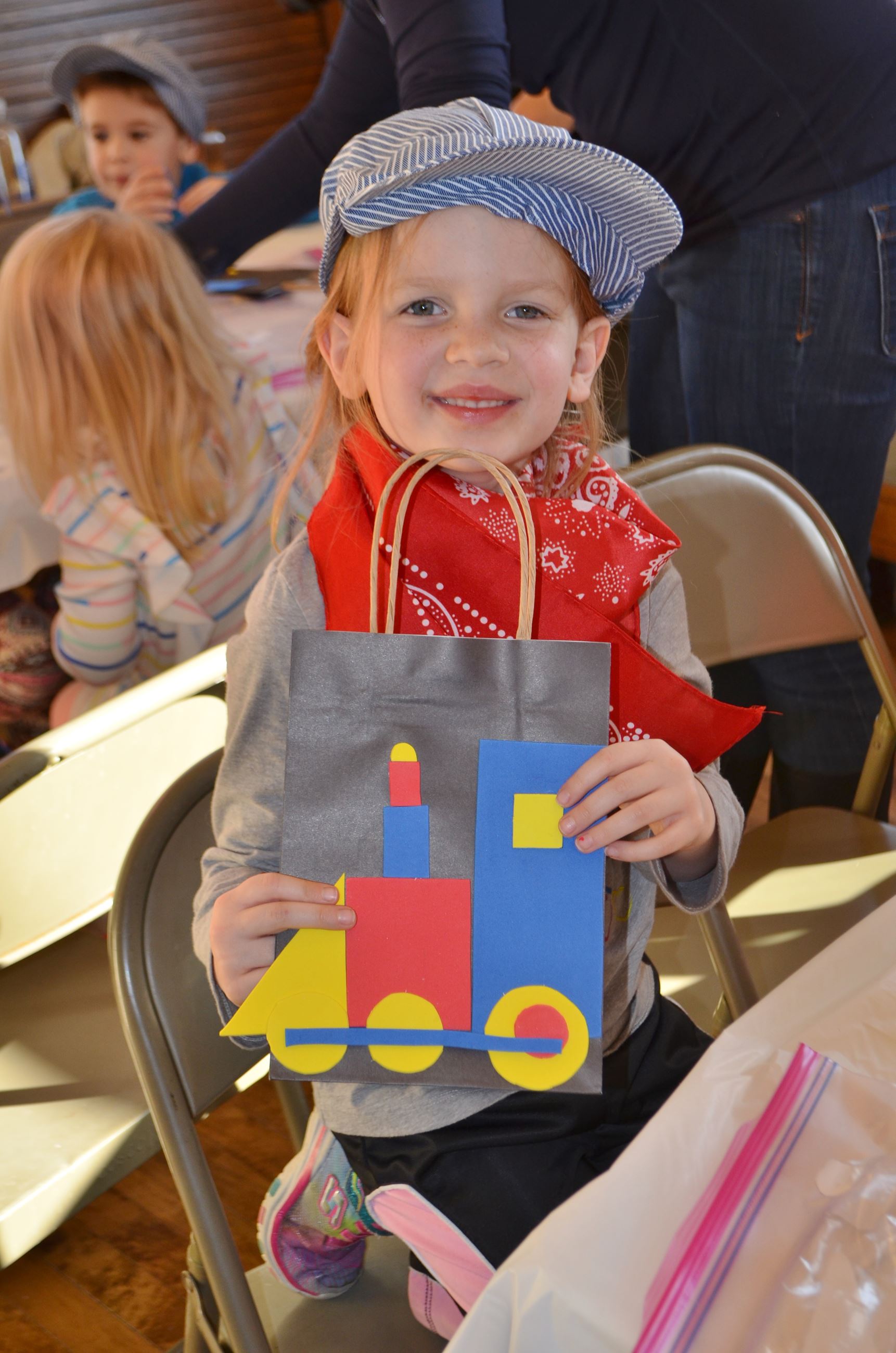 Girl with train craft