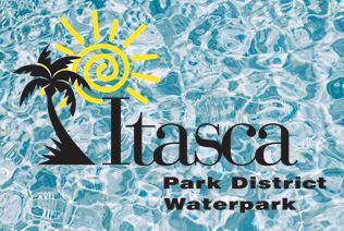 Waterpark with water background