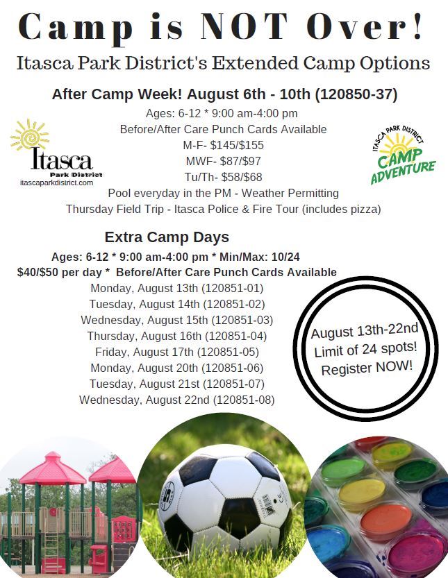 Day Camp Days Added 2018
