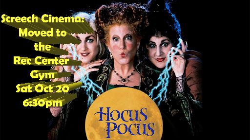 Hocus Pocus moved to Rec Ctr 2018