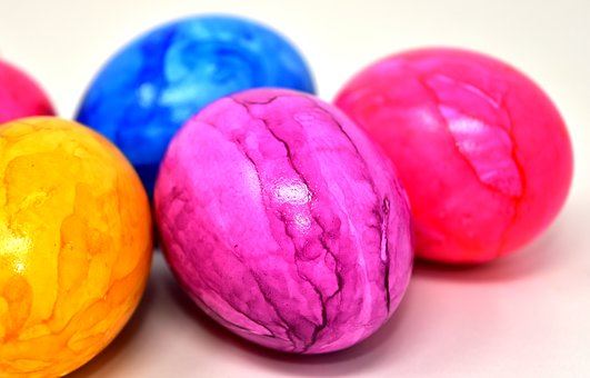 dyed Easter eggs