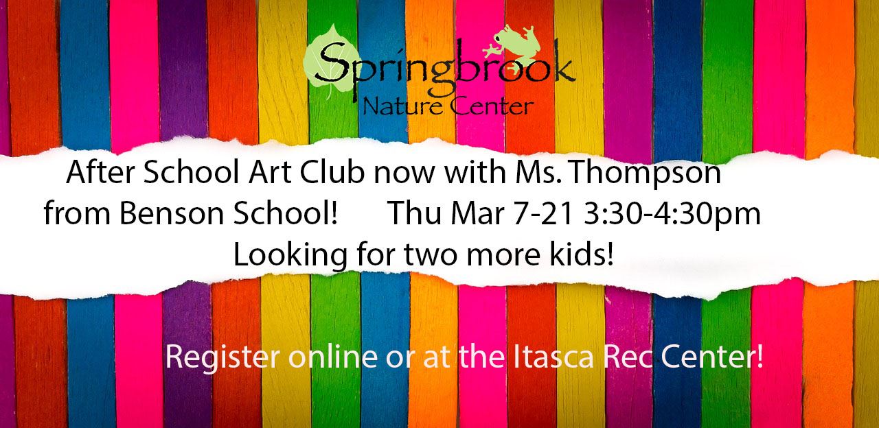 After School Art Club  Mar 7 to 21 2019